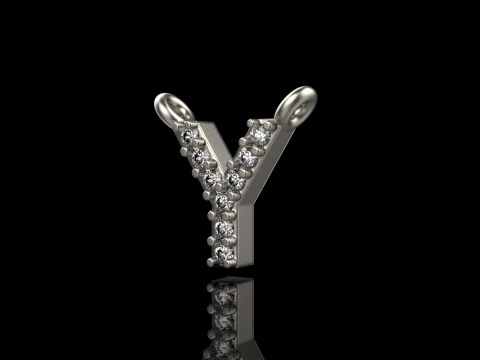Initial letter Y pendant model 698 3D Print Model