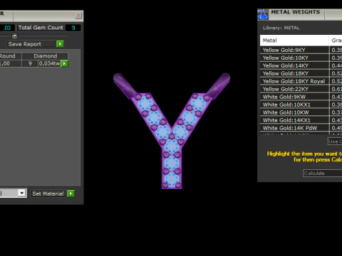 Initial letter Y pendant model 698 3D Print Model