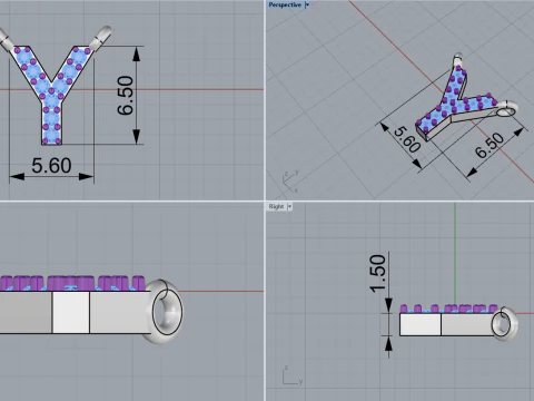 Initial letter Y pendant model 698 3D Print Model