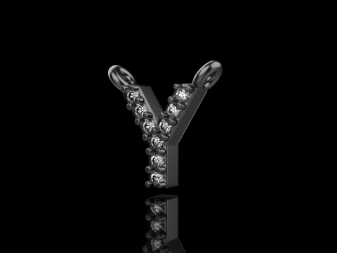 Initial letter Y pendant model 698 3D Print Model