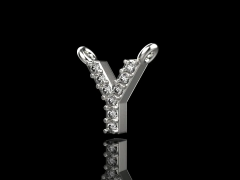 Initial letter Y pendant model 698 3D Print Model