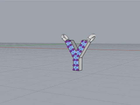 Initial letter Y pendant model 698 3D Print Model