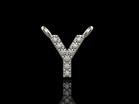 Initial letter Y pendant model 698 3D Print Model