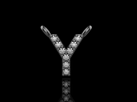 Initial letter Y pendant model 698 3D Print Model