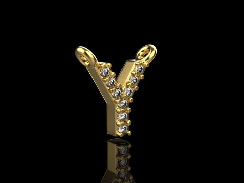 Initial letter Y pendant model 698 3D Print Model