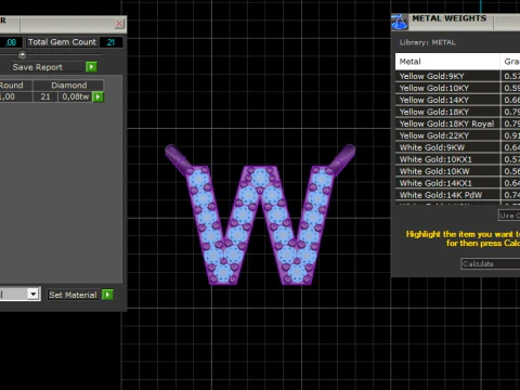 Collar inicial letra W modelo 697 Modelo de impresión 3D