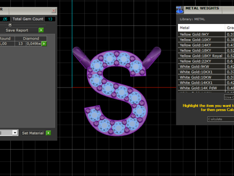 Initial letter S necklace model 696 3D Print Model
