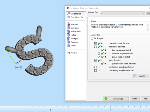 Initial letter S necklace model 696 3D Print Model