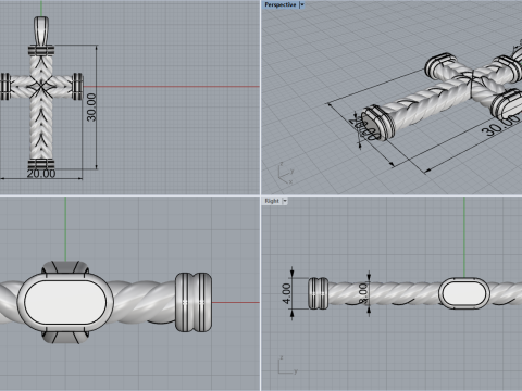 Model silang kawat bengkok 694 Model Cetak 3D