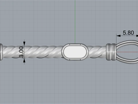 Кручений дріт хрестик модель 694 3D Принт Модель