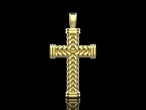 Кручений дріт хрестик модель 694 3D Принт Модель