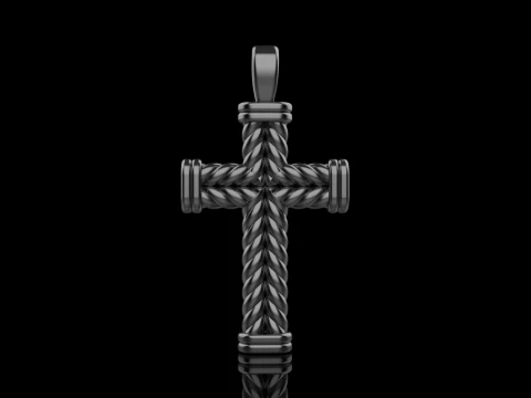 Кручений дріт хрестик модель 694 3D Принт Модель