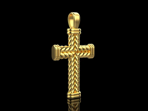 Кручений дріт хрестик модель 694 3D Принт Модель