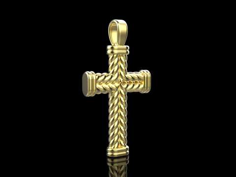 Кручений дріт хрестик модель 694 3D Принт Модель