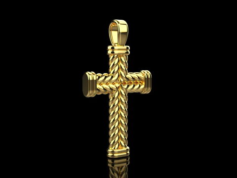 Кручений дріт хрестик модель 694 3D Принт Модель