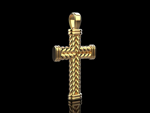 Кручений дріт хрестик модель 694 3D Принт Модель