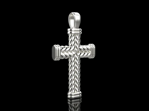 Кручений дріт хрестик модель 694 3D Принт Модель