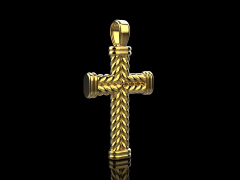 Кручений дріт хрестик модель 694 3D Принт Модель