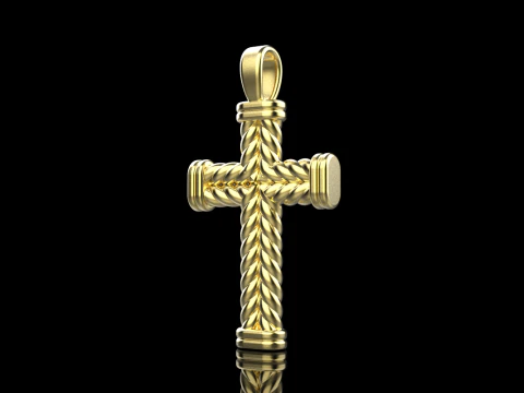 Кручений дріт хрестик модель 694 3D Принт Модель