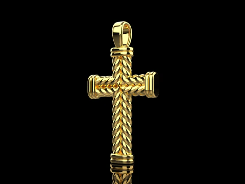 Кручений дріт хрестик модель 694 3D Принт Модель