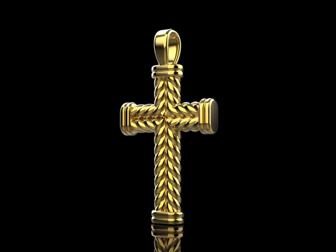 Кручений дріт хрестик модель 694 3D Принт Модель