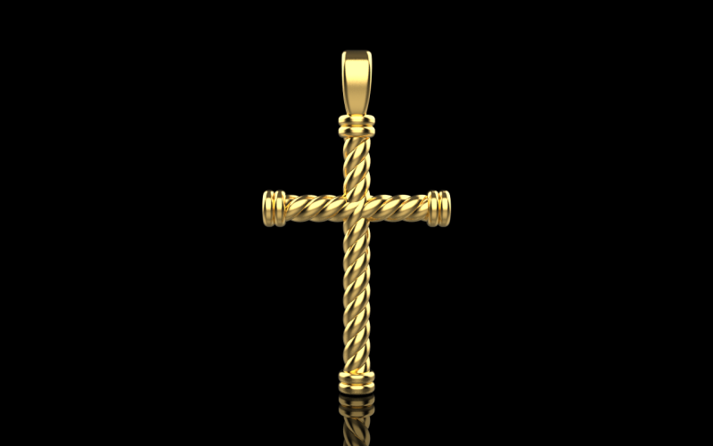 Twested wire cross model 693 3D Print Model .c4d .max .obj .3ds .fbx .stl .blend 