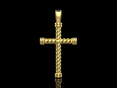 Twested wire cross model 693 3D Print Model