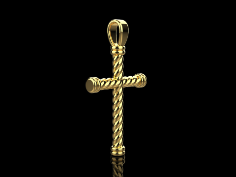 Twested wire cross model 693 3D Print Model