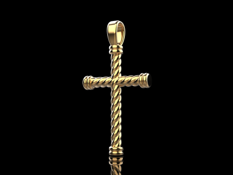 Twested wire cross model 693 3D Print Model