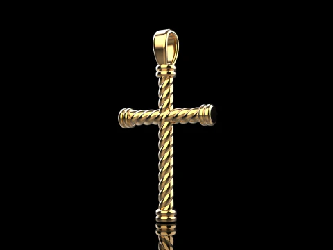 Twested wire cross model 693 3D Print Model
