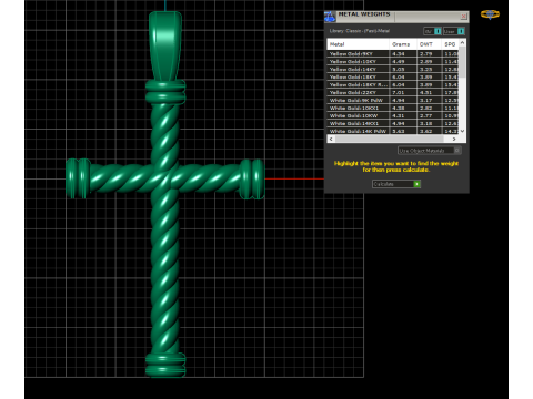 Twested wire cross model 693 3D Print Model