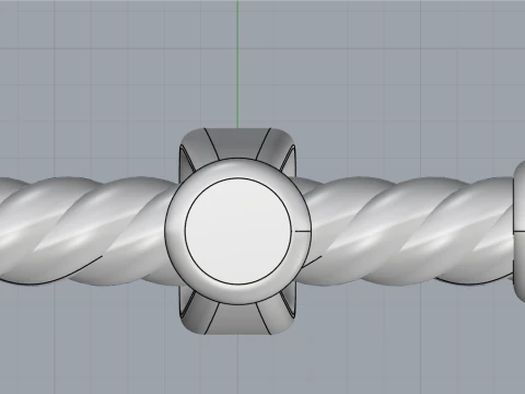 Twested wire cross model 693 3D Print Model