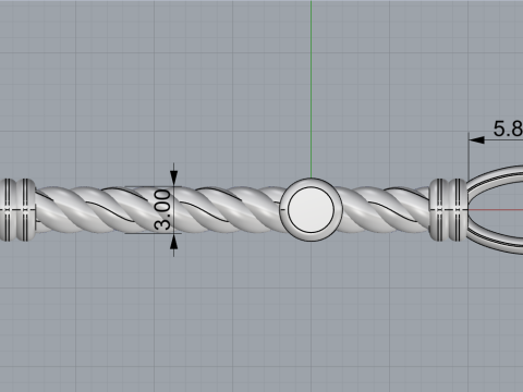 Twested wire cross model 693 3D Print Model