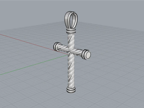 Twested wire cross model 693 3D Print Model