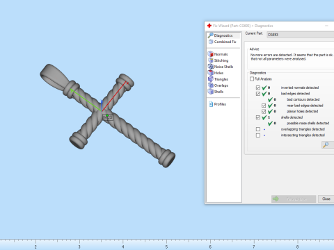 Twested wire cross model 693 3D Print Model
