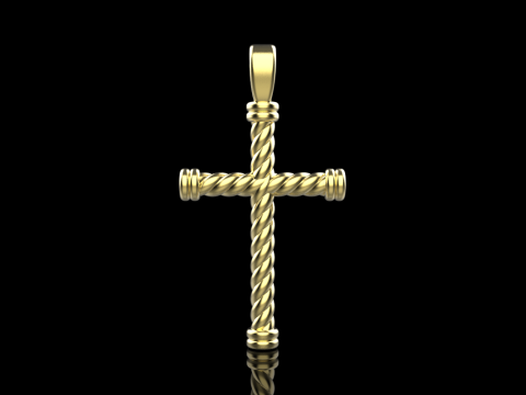 Twested wire cross model 693 3D Print Model