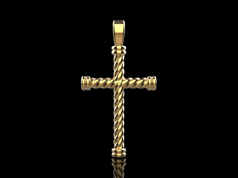 Twested wire cross model 693 3D Print Model