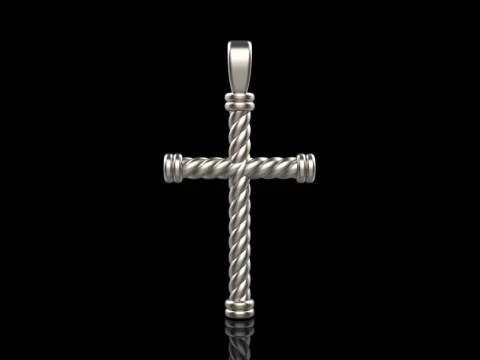 Twested wire cross model 693 3D Print Model