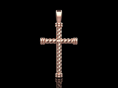 Twested wire cross model 693 3D Print Model