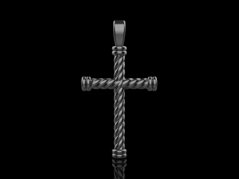 Twested wire cross model 693 3D Print Model