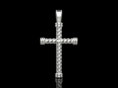 Twested wire cross model 693 3D Print Model