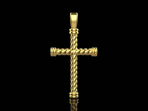 Twested wire cross model 693 3D Print Model