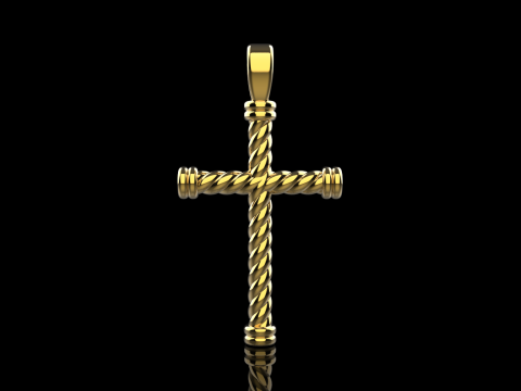 Twested wire cross model 693 3D Print Model