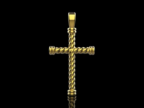 Twested wire cross model 693 3D Print Model