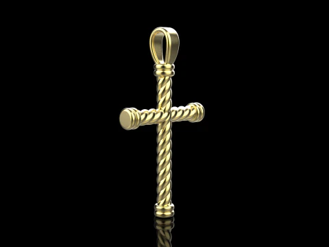 Twested wire cross model 693 3D Print Model