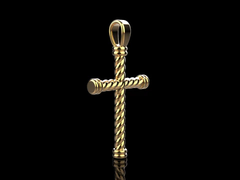 Twested wire cross model 693 3D Print Model