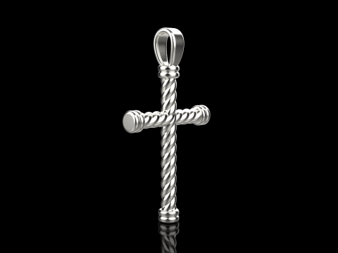 Twested wire cross model 693 3D Print Model