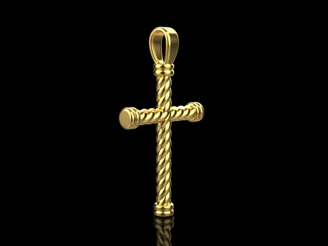 Twested wire cross model 693 3D Print Model