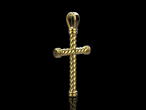Twested wire cross model 693 3D Print Model