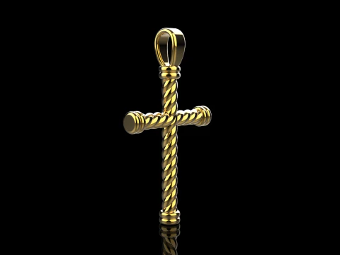 Twested wire cross model 693 3D Print Model